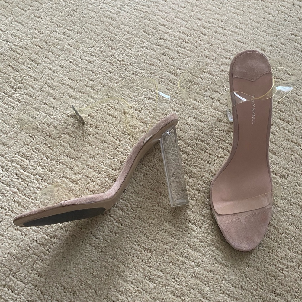 Tony Bianca Nude clear pvc high heel sandals